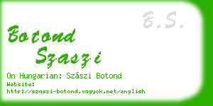botond szaszi business card